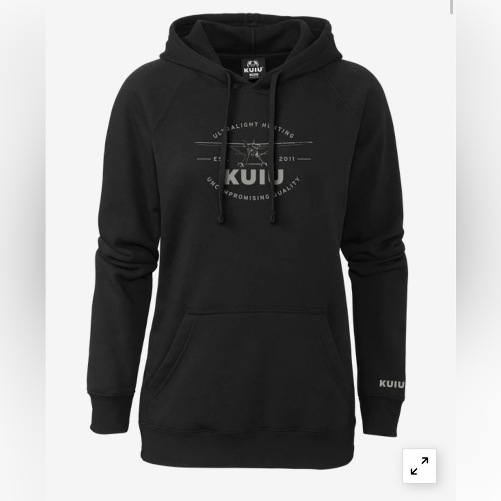 NWT Kuiu Women's Black Nahanni Butte Ram Hoodie-